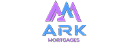 Logo for ARK Mortgages featuring overlapping “A” and “M” in a purple-blue gradient forming a mountain shape, with bold blue “ARK” and smaller purple “MORTGAGES” text below.